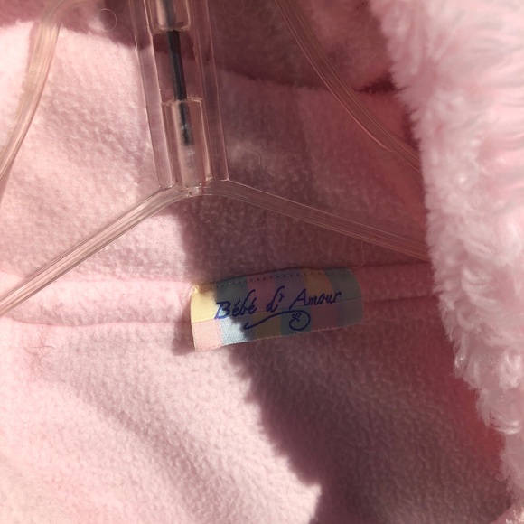 Bebe D Amour Baby Girl Hooded Sherpa Snow Jumpsuit with mitts - Picture 7 of 7